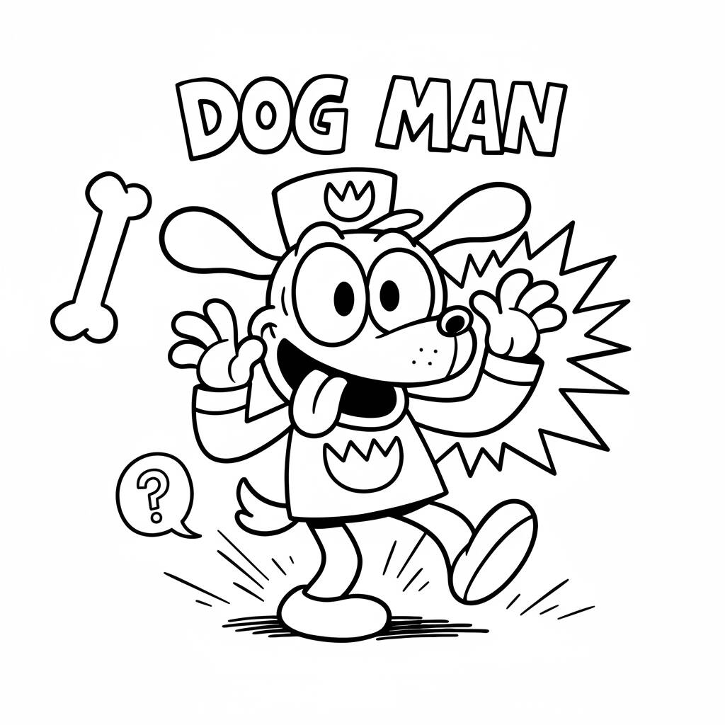 Desenho do Dog Man para colorir