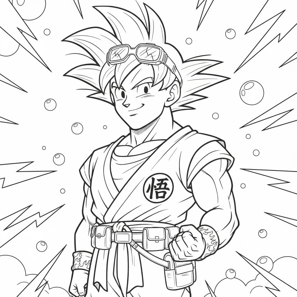 Dibujo de Goku Super Saiyajin para colorear