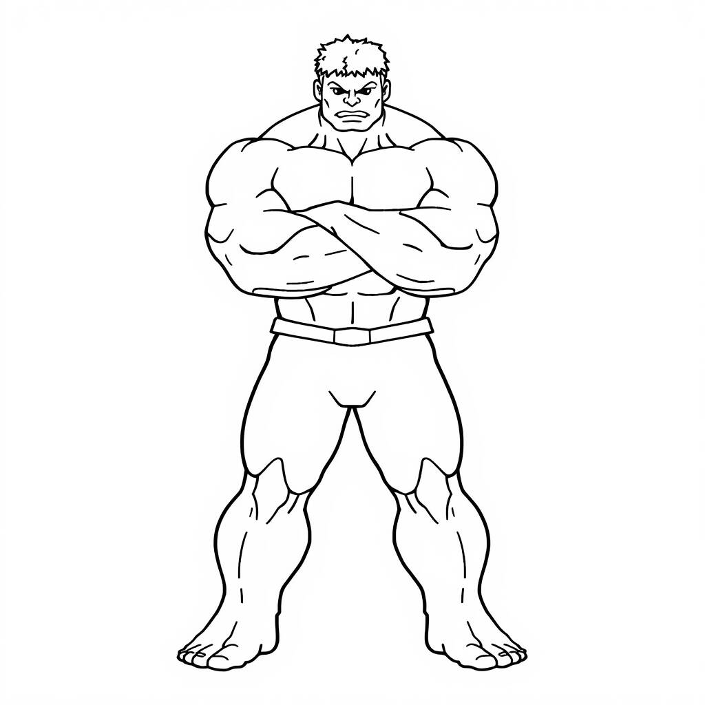 Desenho do Hulk Simples para Colorir