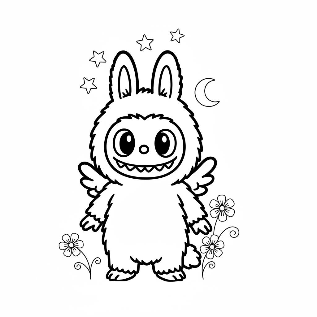 Dibujo de Lindo Labubu para colorear