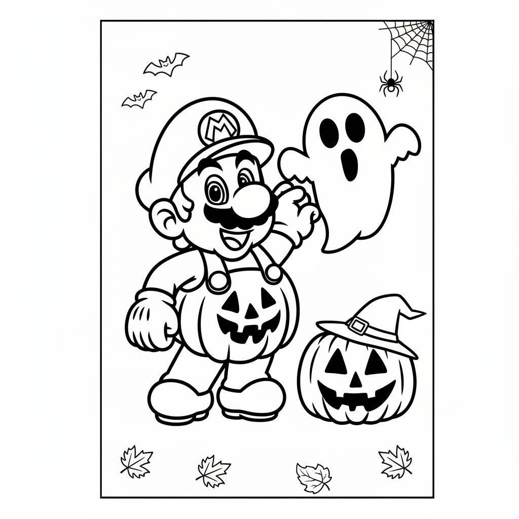 Desenho do Super Mario Fantasmas para colorir