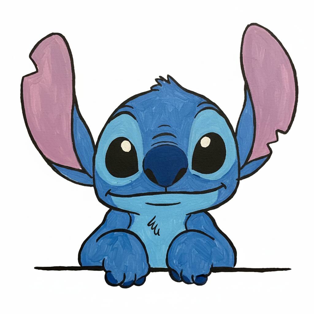 Desenho fofo do Stitch para colorir