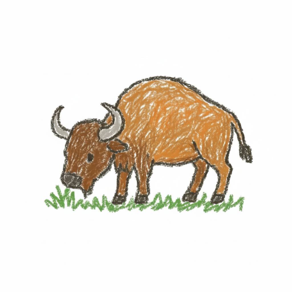 Cute Animal Drawings: ox drawing to draw