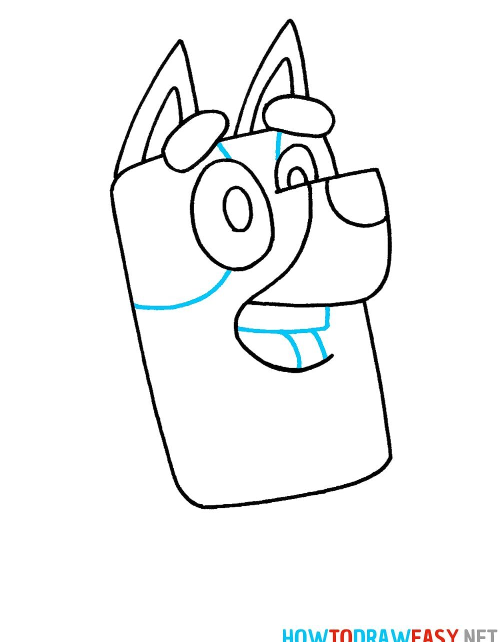 Como Desenhar a Bluey – Passo a Passo Fácil – Passo 5