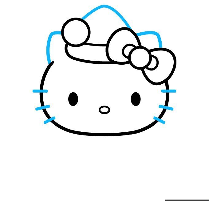 Cómo dibujar Hello Kitty para Navidad – Paso 4