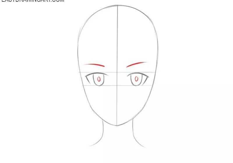 Como Desenhar Anime (cabeça)- Tutorial de Desenho Passo a Passo – Passo 3