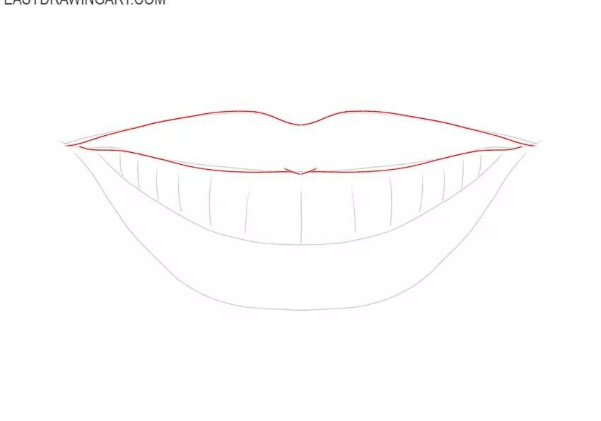 Cómo dibujar dientes – Tutorial de dibujo paso a paso – Paso 5