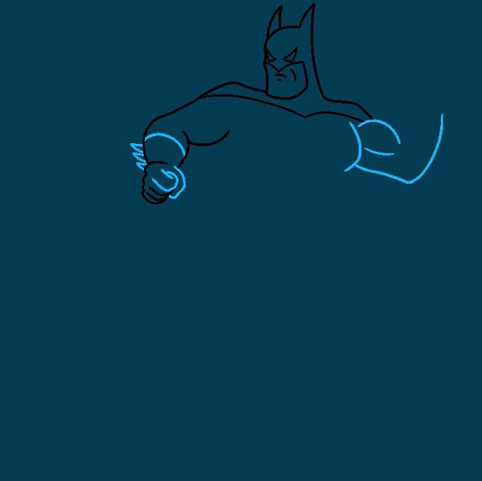 Como Desenhar o Batman Fácil – Tutorial de desenho Passo a Passo – Passo 3