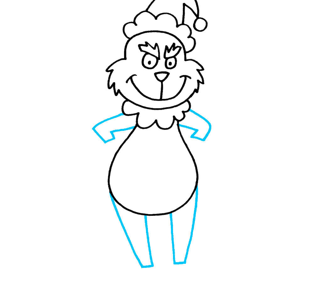 Como Desenhar o Grinch – Passo a Passo Fácil – Passo 5