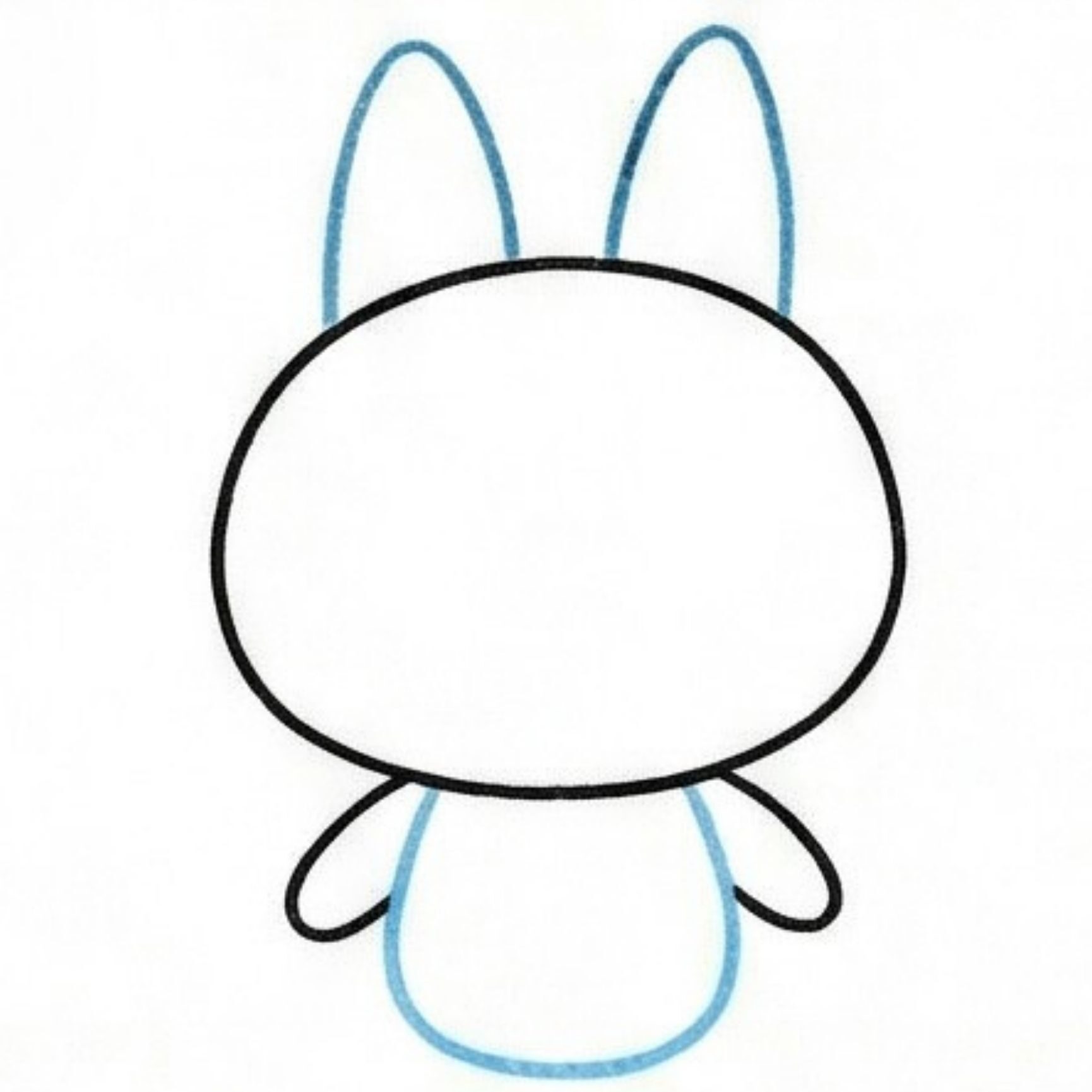 Como Desenhar o Labubu – Passo a Passo – Passo 3