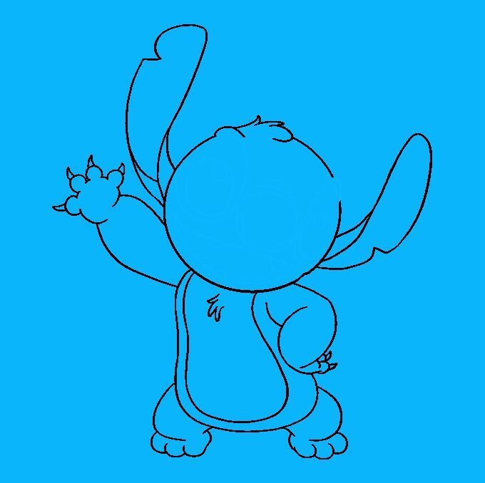 How to Draw Cute Stitch Step by Step – Step 7