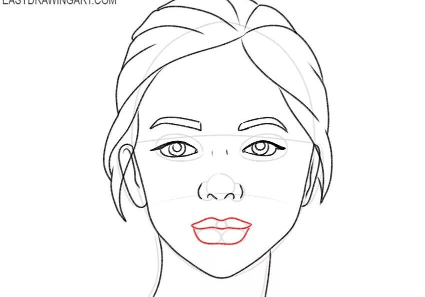 Como Desenhar Rosto de Mulher – Tutorial de Desenho Passo a Passo – Passo 8