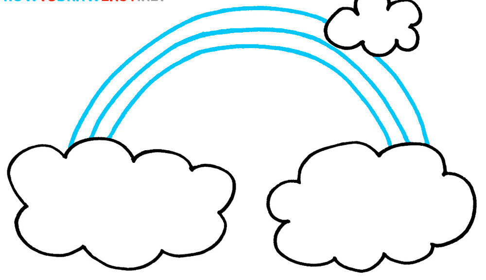 Como Desenhar um Arco-íris – Passo a Passo Fácil – Passo 3