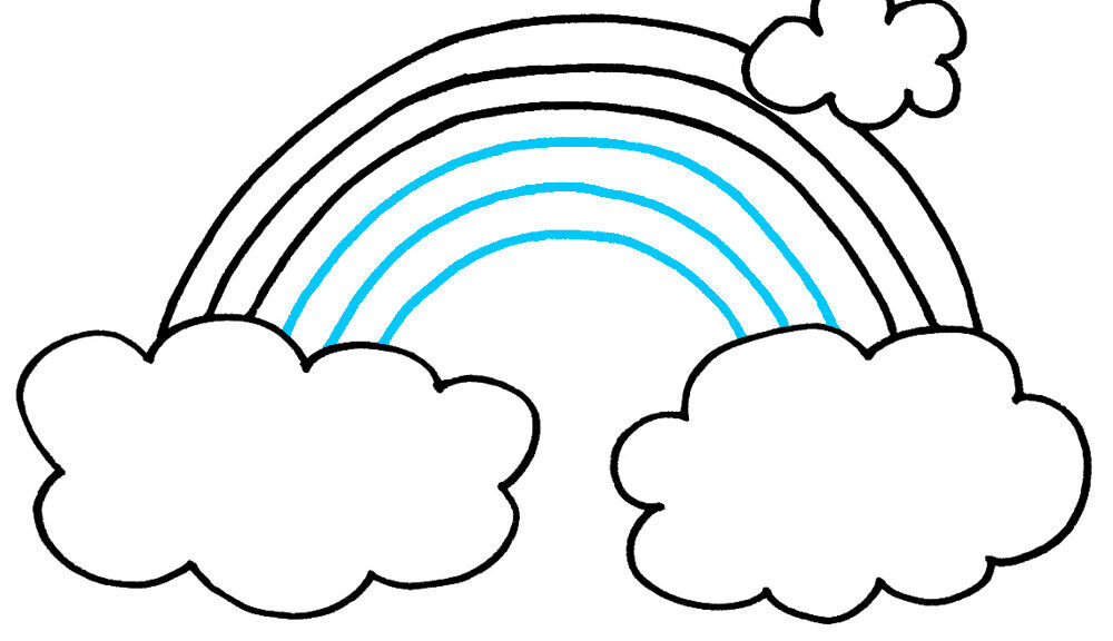 Como Desenhar um Arco-íris – Passo a Passo Fácil – Passo 4