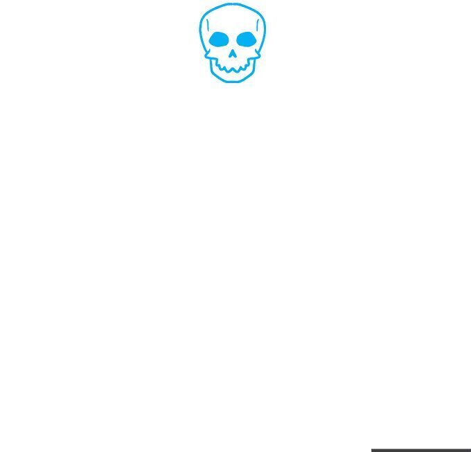 Cómo Dibujar un Esqueleto – Fácil Paso a Paso – Paso 1