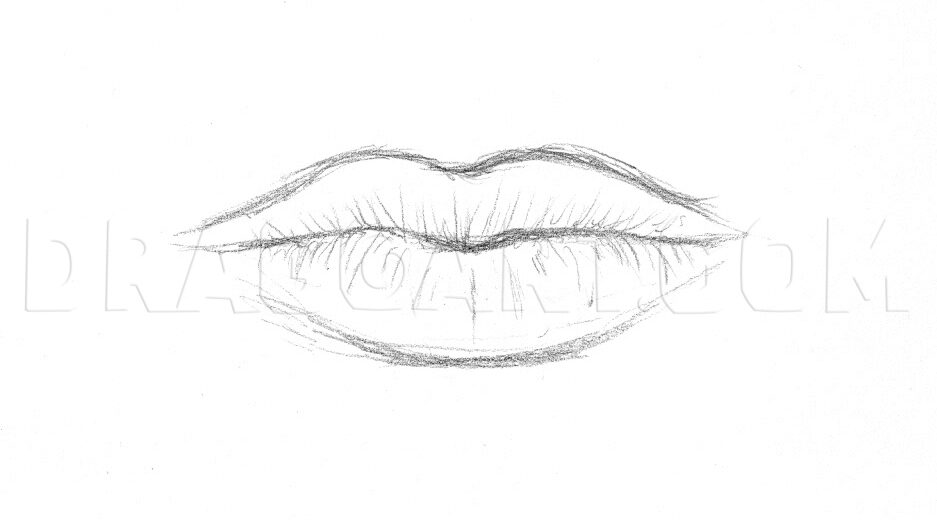 Como Desenhar uma Boca Realista – Tutorial de desenho Passo a Passo – Passo 1