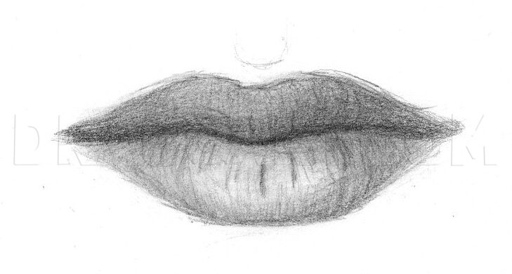 Como Desenhar uma Boca Realista – Tutorial de desenho Passo a Passo – Passo 3