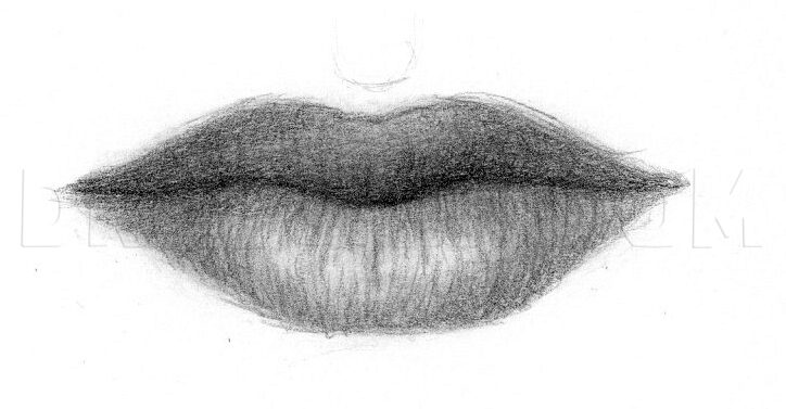 Como Desenhar uma Boca Realista – Tutorial de desenho Passo a Passo – Passo 4