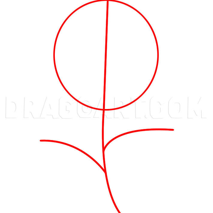 Como Desenhar uma Flor Simples Passo a Passo Fácil – Passo 1